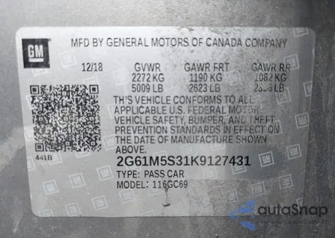 2019 Cadillac Xts Luxury from USA, damaged, VIN 2G61M5S31K9127431